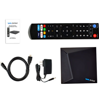 Zwarte Android IPTV Box K3 Pro OTT Streaming Box Levenslange IPTV Smart Box