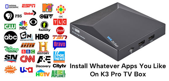 Android IPTV Box We2u K3 Pro Lifetime IPTV Box Zwart